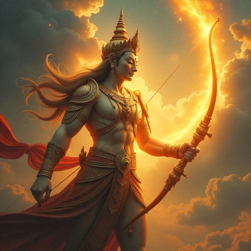 cinematic illustration inspired by the Ramakien epic