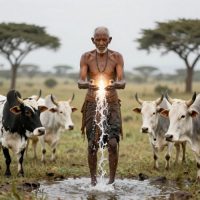 humanoid depiction of Ruhanga, the supreme creator god of the Nkole people of Uganda.