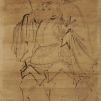 Ancient artwork of the Japanese god Sarutahiko
