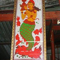 Classical painting of the Thai mermaid Suvannamaccha