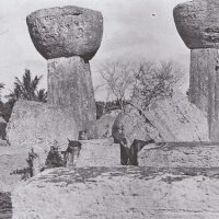 Pillars supposedly erected by the Chamorro Giant Taga