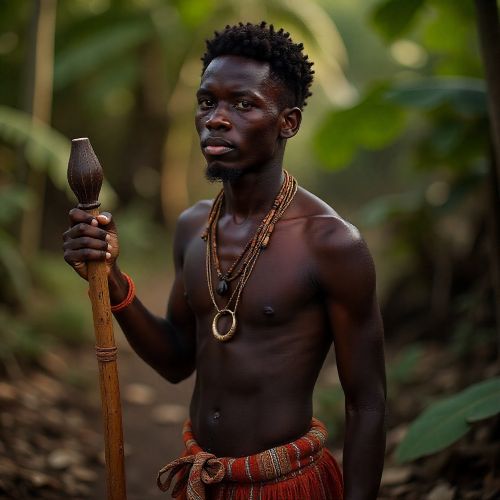 Tudava, the Trobriand culture hero, depicted as a young islander